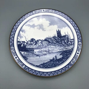 ROYAL WORCESTER PLATE SCENE OF WORCESTER CATHEDRAL AND ROYAL CHINA MANUFACTORY 8 - Picture 1 of 5