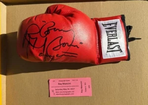 Signed Autographed RAY "BOOM BOOM" MANCINI Boxing Glove JSA Witnessed w/Show tix - Picture 1 of 4