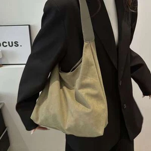 Tote Bags for Women Work Bags Suede Slouchy Bag Hobo Handbag Office Tote Handbag - Picture 1 of 23