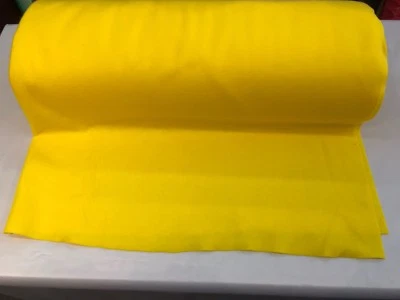 YELLOW ACRYLICFELT 72” WIDE-SCHOOL CRAFT-POKER TABLE FABRIC-SOLD BY YARD. - Image 1 of 4