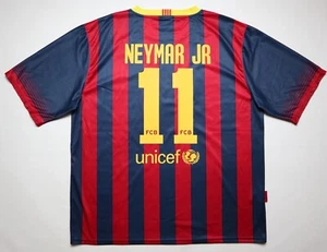 BARCELONA 2010/2011 HOME #11 NEYMAR REPLICA SHIRT SOCCER JERSEY ROGER'S MENS XL - Picture 1 of 15