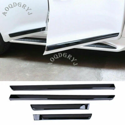 Moldura de carrocería de puerta lateral negra brillante para Toyota Land Cruiser LC200 2008-2021 Foto 1 de 4