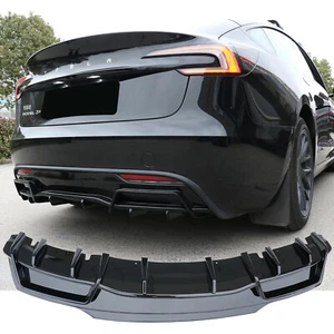 For Tesla Model 3 2024 2025 2026 Rear Diffuser Posterior Lip Accessories - Picture 1 of 9