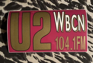 U2 WBCN PROMO STICKER 104.1FM ROCK AUTO PALACE VINTAGE RARE 1990’s - Picture 1 of 2