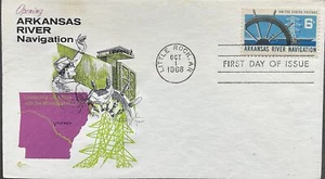 Cover Craft 1358 Arkansas River Navigation Channel Inland Waterway Little Rock - Imagen 1 de 1