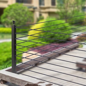 36 Inch Cable Railing Post L-drilled Post 304 Stainless Steel Black New USA - Picture 1 of 16