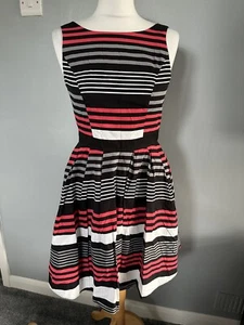 Redherring Women's Striped Skater Dress Size 10 Multicolour - Picture 1 of 5