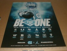 2019 UNC North Carolina Tarheels Football Team Calendar Schedule poster