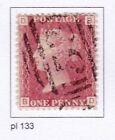 Great Britain 1858 1d red plate 133
