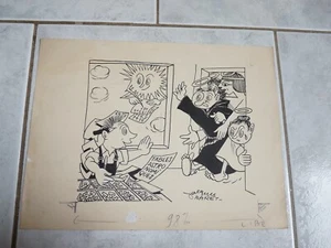 Dessin à l'encre SIGNEE ILLUSTRATEUR CARICATURISTE Jacques NARET - Photo 1/6