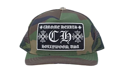 Chrome Hearts CH Hollywood Trucker Hat Camo (CHHE-CP005) One Size - Image 1 of 3