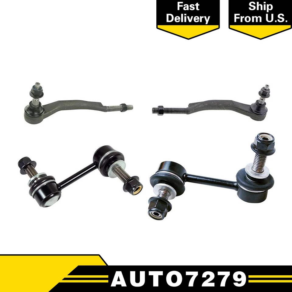 Barra estabilizadora de extremo de barra estabilizadora delantera Mevotech 4 piezas para Chevy Trailblazer 2002-2003 Foto 1 de 4