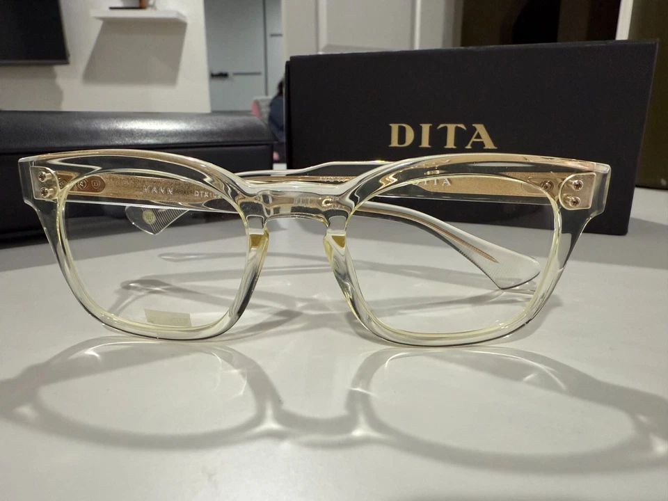 BRAND-AUTHENTIC Dita Mann DTX102 Crystal Clear Eyeglasses SIZE 49-22-150