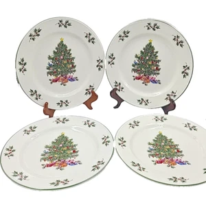 Gibson Everyday Noel Morning Dinner Plates 10" Set of 4 - Picture 1 of 7