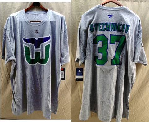 Nwt Hartford Whalers #37 Svechnikov Ice Hockey NHL T-Shirt Men's 3XL Fanatics Cover