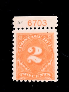 U.S: UNUSED #J53a TOP PLATE # SINGLE LIGHTLY HINGED OG CV $67.50 - Picture 1 of 2