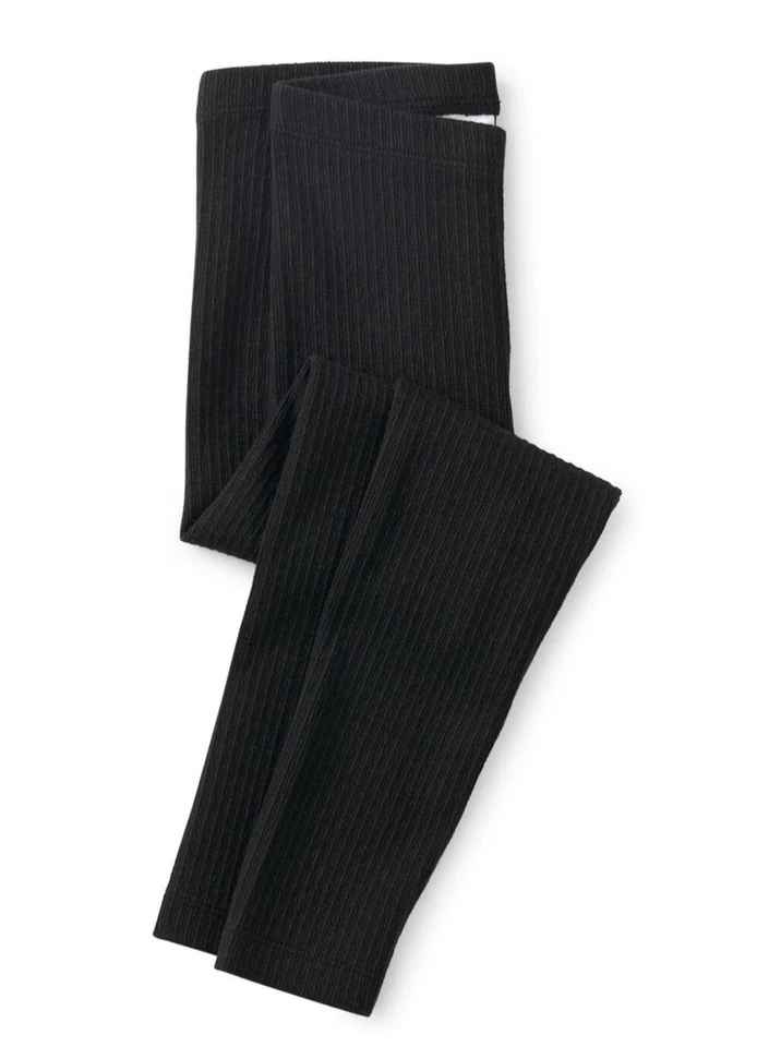 Leggings Pointelle COLECCIÓN TEA - Negro Jet - Nuevos con Etiquetas Niñas 12 Foto 1 de 1
