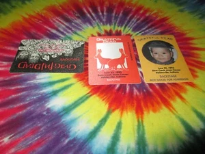 GRATEFUL DEAD BACKSTAGE PASS DEER CREEK NOBLESVILLE INDIANA JUNE 6/21+22+23/1993 - Picture 1 of 2