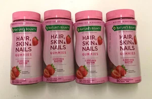 Nature's Bounty Hair Skin Nails With Biotin 80 Gummies (4-Pack), Strawberry - Picture 1 of 1