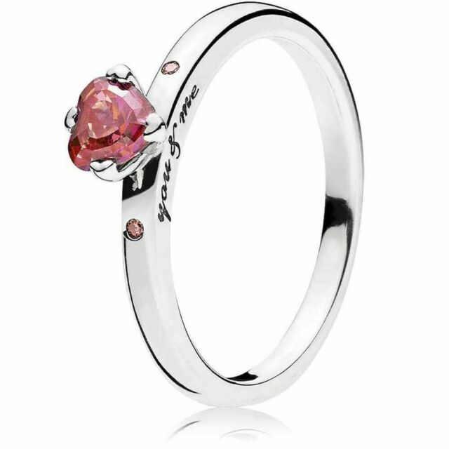 Retired Pandora One Love Red Heart Ring Size 7 190896SGR-54/7