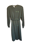 Vintage Talbots Ciao Dress Womens Sz 8 Emerald Green 100% Wool Knit Lined