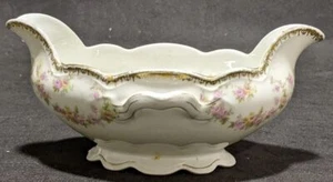 MZ Austria Porcelain - Czechoslovakia - Bridal Rose Double Spout Gravy Boat - Picture 1 of 5
