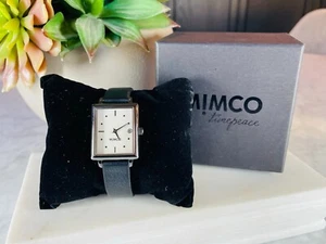 MIMCO Dark Silver & Black Tank Style Watch GOOD CONDITION with BOX - Bild 1 von 11