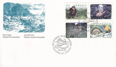 CANADA 1990 FIRST DAY COVER LEGENDARY CREATURES - Image 1 of 2
