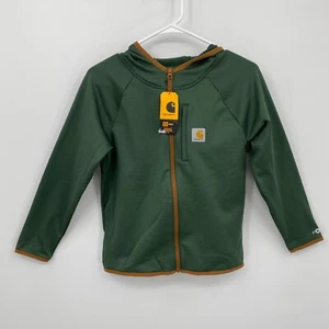 Carhartt Force Full Zip Pullover Hooded Long Sleeve Green Size M (10/12) Boys - Picture 1 of 9