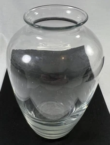 Vintage Athena Pattern Clear Glass Bud Vase 5″ Tall 4″ Diameter Home Decor - Picture 1 of 6