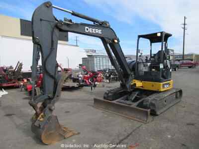 2015 John Deere 50G Hydraulic Mini Excavator Hyd Thumb Blade Q/C Yanmar Bidadoo • 17,600$