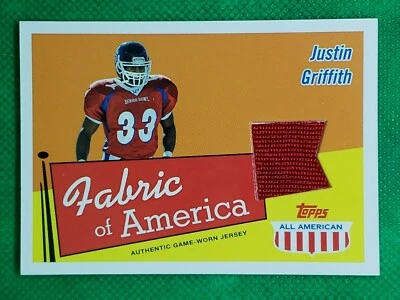 Justin Griffith 2003 Topps All American #FA-JGR Game Used Jersey Relic - Falcons - Image 1 of 2