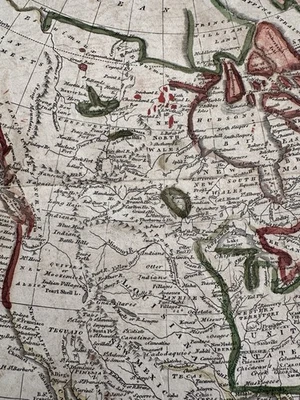 América del Norte vasto Territorio de Luisiana Tecas 1821 escaso mapa a color grabado a mano Foto 1 de 4