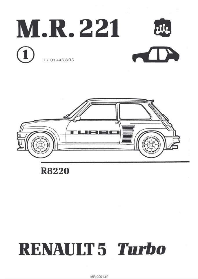 RENAULT 5 TURBO REPAIR REVIEW WORKSHOP MANUAL - Image 1 of 1