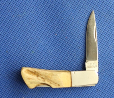 Vintage Gerber Silver Knight 200A Hueso, hoja de bloqueo Foto 1 de 2