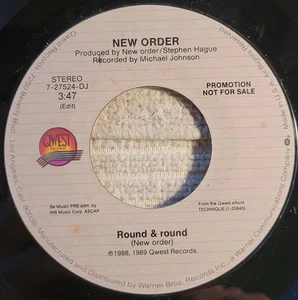 New Order "Round and round (7 inch version)/ Round and round (edit)" promo NEW - Picture 1 of 3