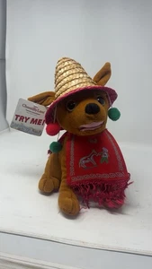 Vintage Pancho der Chihuahua animierter singender Plüschhund Feliz Navidad Chantilly Lane - Bild 1 von 8