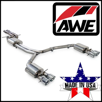 Sistema de escape trasero Cat AWE Touring 2,5" para Audi A6 Quattro 2016-18 sedán de 3,0 L Foto 1 de 2