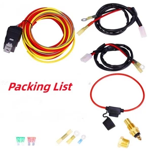 Car Engine Cooling Dual Electric Fan Wiring Harness Thermostat 40Amp Relay Kit - Picture 1 of 5