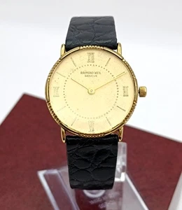 Men's Raymond Weil Watch Geneve 18K Gold Vintage Swiss 7023 - Picture 1 of 12