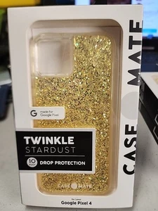 Case-Mate Twinkle Stardust Case For Goggle Pixel 4 Gold Glitter - Picture 1 of 3