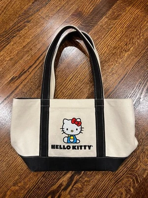 BAGGU Hello Kitty Black and Cream Tote Bag Nautical-Inspired Used (Read Desc.) - Image 1 of 4