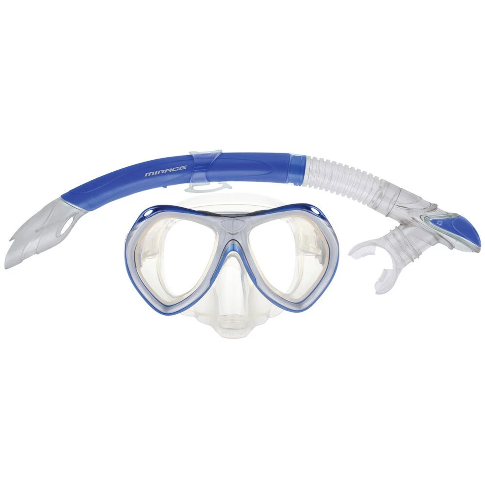 2pc Mirage Crystal Snorkelling/Swimming Mask & Snorkels Set Blue - image 1 of 1