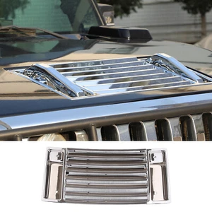 Silver Chrome ABS Front Hood Deck Vent Panel Cover For Hummer H2 2003-2009 - Bild 1 von 8
