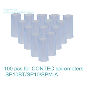 100 piezas boquillas tubería para espirómetro digital CONTEC SP10BT/SP70B reutilizable - Imagen 1 de 5