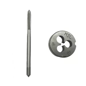 M3 x 0,5 Gewindebohrer LH M3x0,5 metrischer Gewindehahn linke Hand HSS M3 x 0,5 mm - Bild 1 von 4
