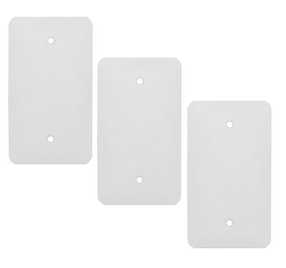 Mulberry 1-gang White Blank Metal Wall Plate 76151