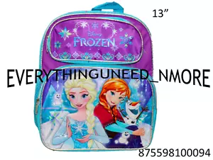 FROZEN ANA Y ELSA Toddler School Backpack 13” 0094 - Picture 1 of 4