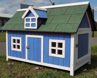 COCOON CHICKEN COOP RUN HEN HOUSE POULTRY ARK HOME NEST BOX COOPS RABBIT HUTCH BLUE