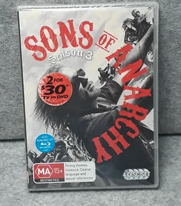 NEW: SONS OF ANARCHY Season 3 Action TV Series DVD Region 4 PAL Free Fast Post - Bild 1 von 2